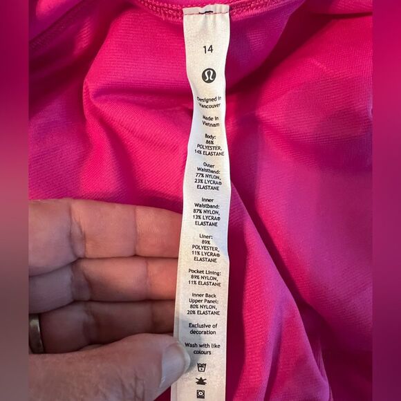Lululemon Speed Up LR Low Rise Short 2.5" Lined SNCP Sonic Pink Size 14 NWT - Picture 9 of 10